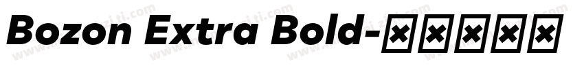 Bozon Extra Bold字体转换
